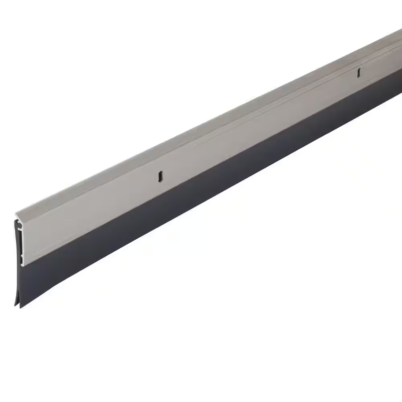 M D Door Sweep 36 Inch Satin Nickel Aluminum Vinyl Heavy Duty Draft Stopper Seal