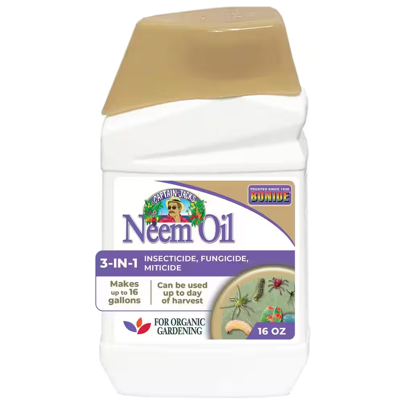 Captain Neem Oil 16Oz Concentrate Multi-Purpose Fungicide Insecticide Miticide