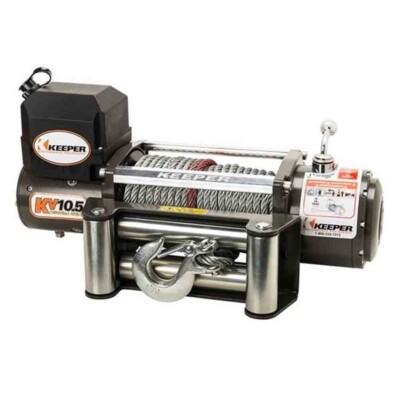 Keeper 12V DC Electric Winch - 10,500 Rating (KV10022)