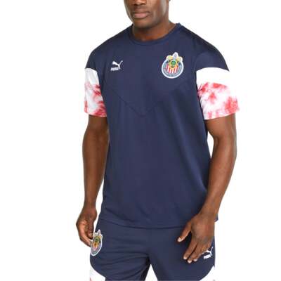 

Puma Chg Iconic Mcs Crew Neck Short Sleeve TShirt Mens Blue Athletic Casual Tops, Синий, Puma Chg Iconic Mcs Crew Neck Short Sleeve TShirt