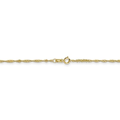 Pre-owned Superdealsforeverything Real 10kt Yellow Gold 1.3 Mm Singapore Chain; 24 Inch; Lobster Clasp