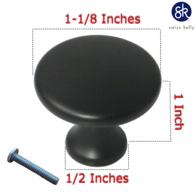 Swiss Kelly Hardware Matte Black Kitchen Cabinet Handles Drawer Pulls