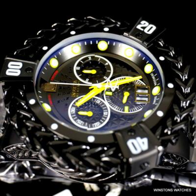 INVICTA INVICTA JT HERCULES BOLT RESERVE BLACK STEEL SWISS CHRONOGRAPH 56MM WATCH