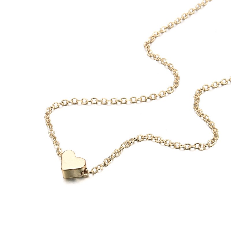 925 Silver Gold Heart Choker Chunky Chain Bib Necklace Women Jewelry Pendant GF