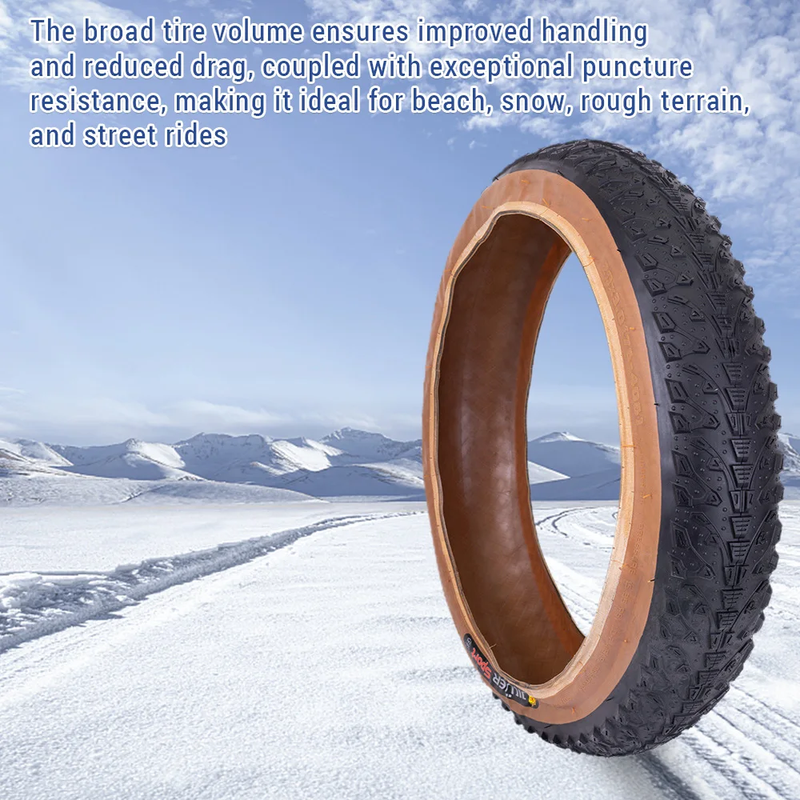 20 x 3.0 Inch Fat Bike Tire Rubber Bike Folding Tires Snow Beach Bicycle Replace