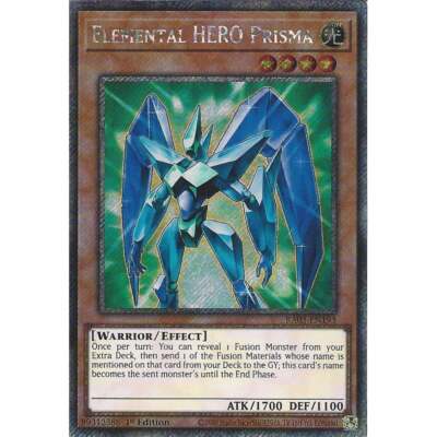 RA03-EN193 Elemental HERO Prisma : Platinum Secret Rare : 1st Edition : YuGiOh