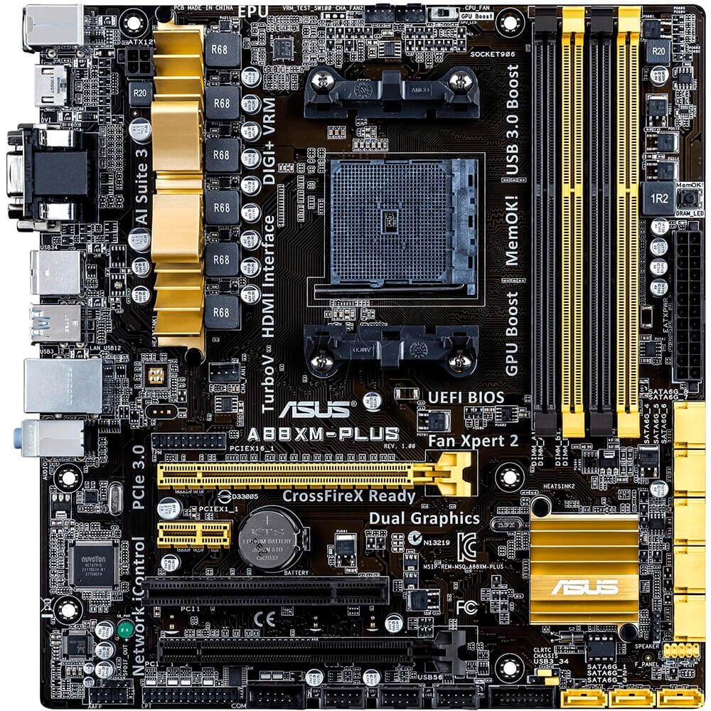 テレビ ASUSVX228 ASUS A88XM-PLUS AMD motherboard A88X Socket FM2+ micro ATX