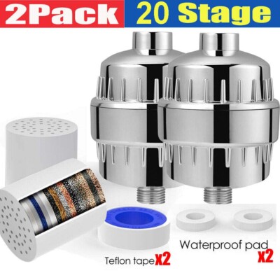 4 Pack 20 Stage Shower Filter for Hard Water Softener Remove Chlorine & Flouride