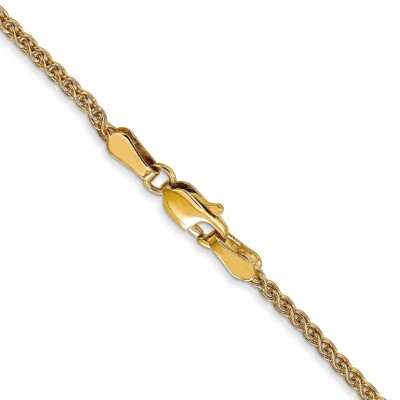 Pre-owned Skyjewelers Real 14kt Yellow Gold 1.65mm Spiga Chain; 20 Inch; Lobster Clasp
