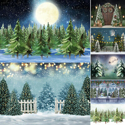 Photo Backdrops Merry Christmas Tree Outdoor Photography Background Props ALL SZ
