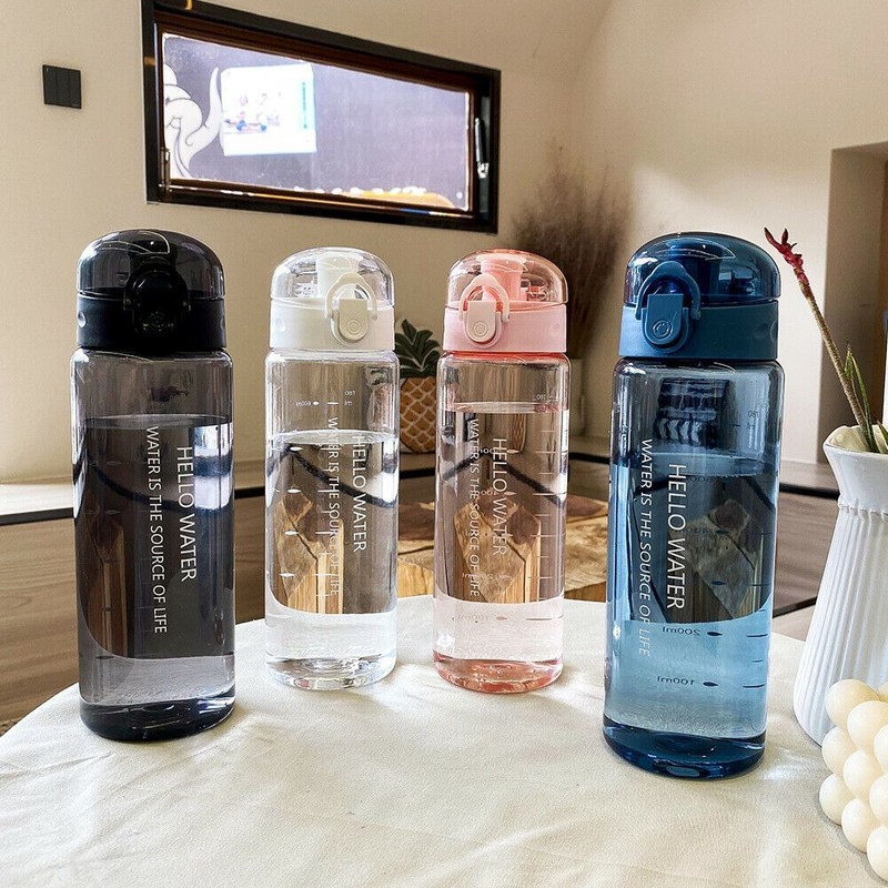 Plastic Clear Leakproof Drinking Bottle Drinking Cup Sports Water Bottle