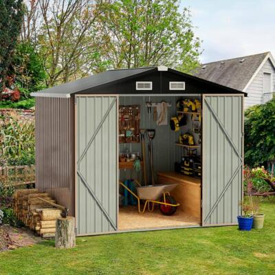 gardenです。 2.5 ft. W x 1.8 ft. D Solid Wood Outdoor Storage Shed, Tool