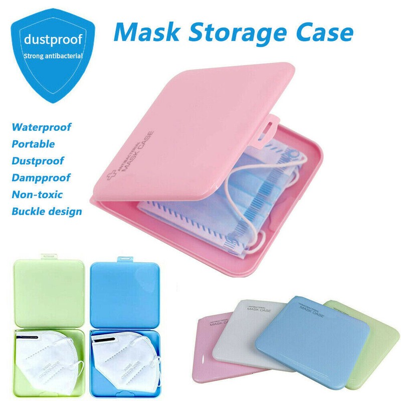 Face Mask Storage Case Keep Your Face Mask Clean Antibacterial Plastic Cases eBay