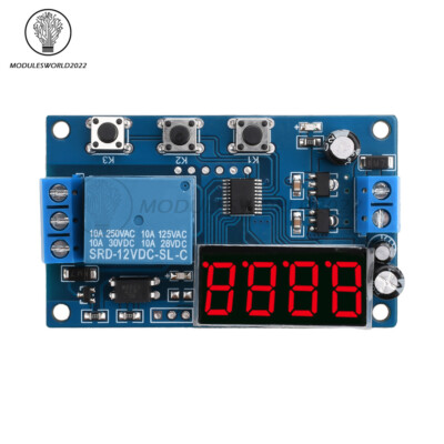 DC12V LED Display Digital Delay Timer Control Switch Relay Module PLC Automation