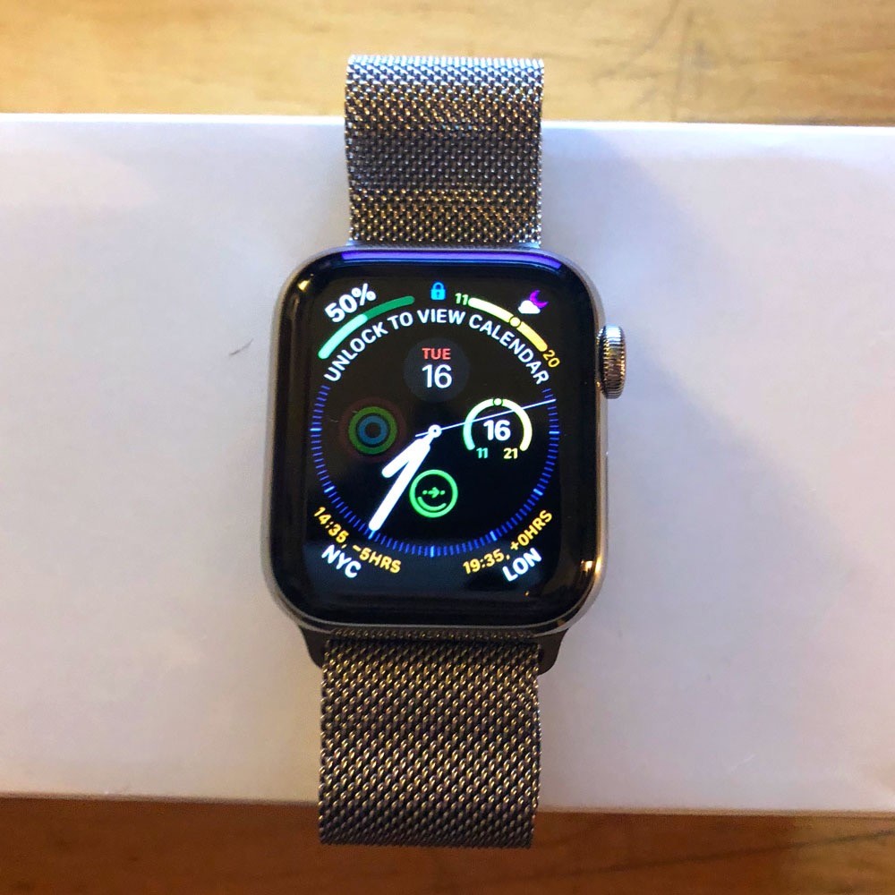Apple Watch Series 4 40mm Stainless Steel Milanese Loop + 4 Straps GPS Cellular - LIKE NEW