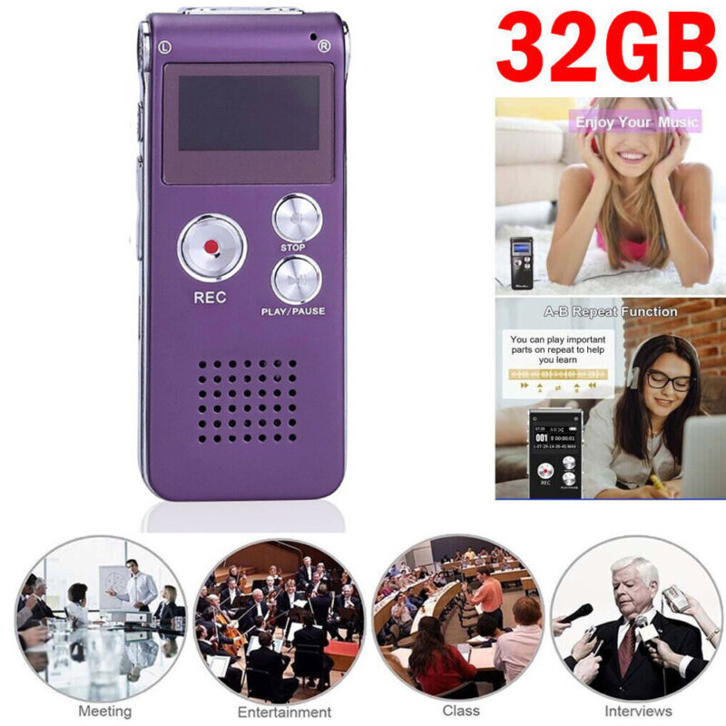 32gb Paranormal Ghost Hunting Equipment Digital Evp Voice Activated Recorder Red