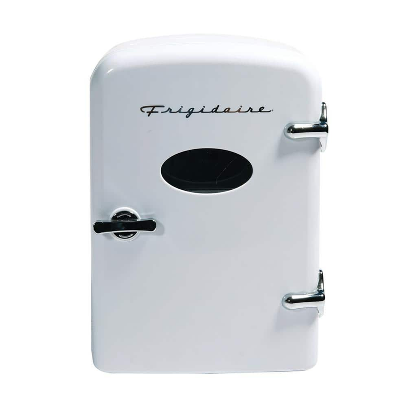 0.3 Cu. Ft. 6-Can Retro Mini Fridge without Freezer in White
