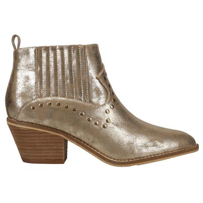

Женские ботильоны Corkys On Fleek Metallic с заклепками и круглым носком золотого цвета B, Золотой, Corkys On Fleek Metallic Zippered Studded Round Toe Booties
