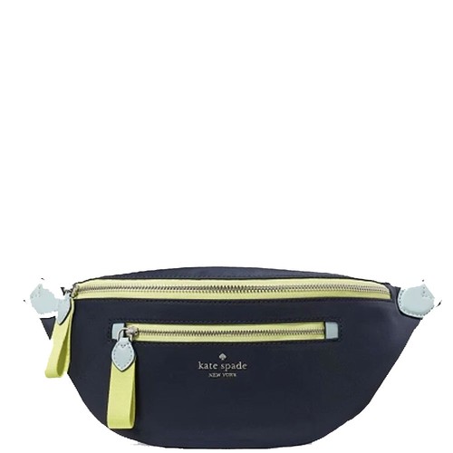 Kate Spade Belt Bag Leather Black Snap Top Fanny Pack S/M  display picture 3