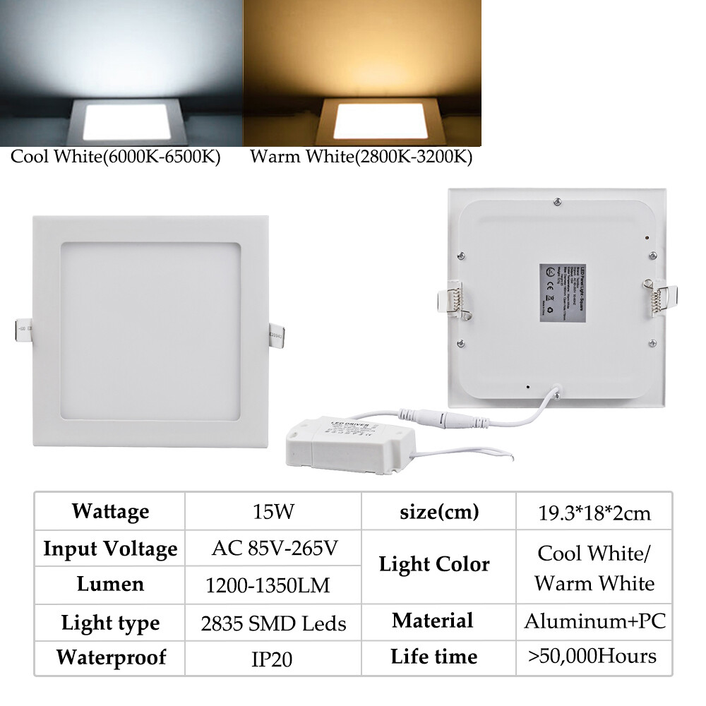 4" 5" 7" 8" 11" 6Inch LED Ceiling Lights Ultra-Thin Recessed Retrofits Kit Lamp