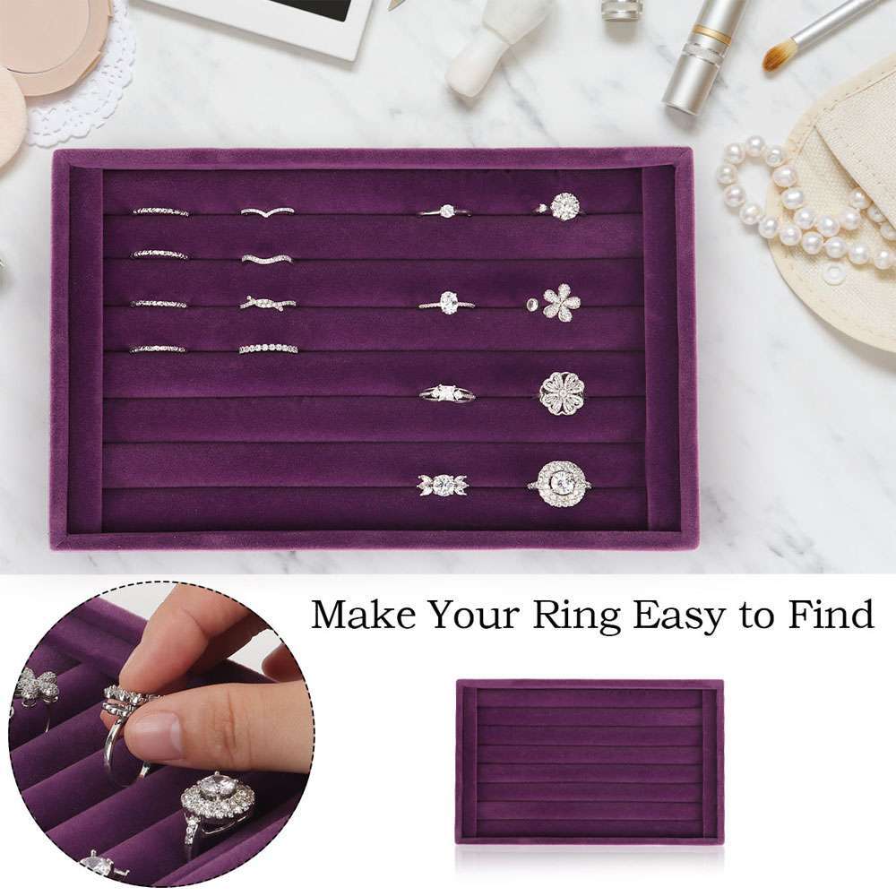 Ring Organizer Holder Jewelry Storage Display Tray Jewelry Ring Stand Case NEW