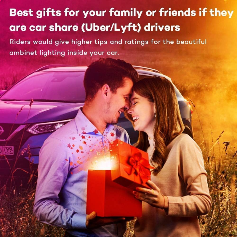 Car LED Lights Interior, Car Accessories for Men and Women, RGB Car Interior Lig