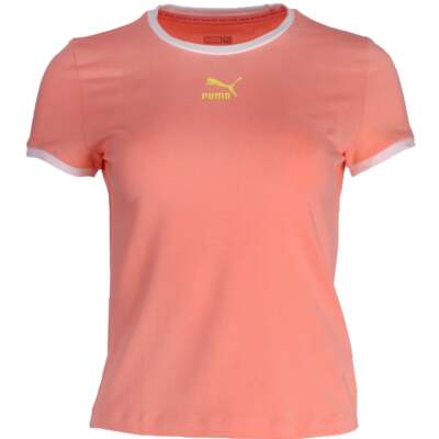 

Женская футболка с круглым вырезом и коротким рукавом Puma Cuddle Pack, размер , спортивный C, Розовый