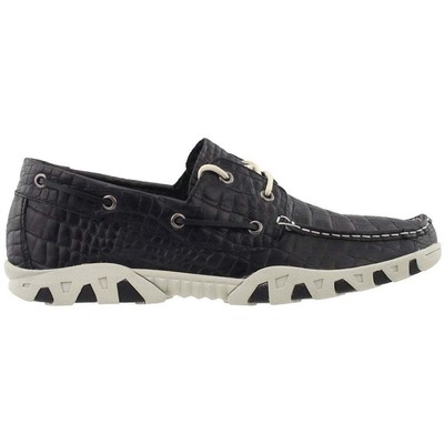 

Мужская черная повседневная обувь Ferrini Print Crocodile Belly Boat 35322-35, Черный, Ferrini Print Crocodile Belly Boat