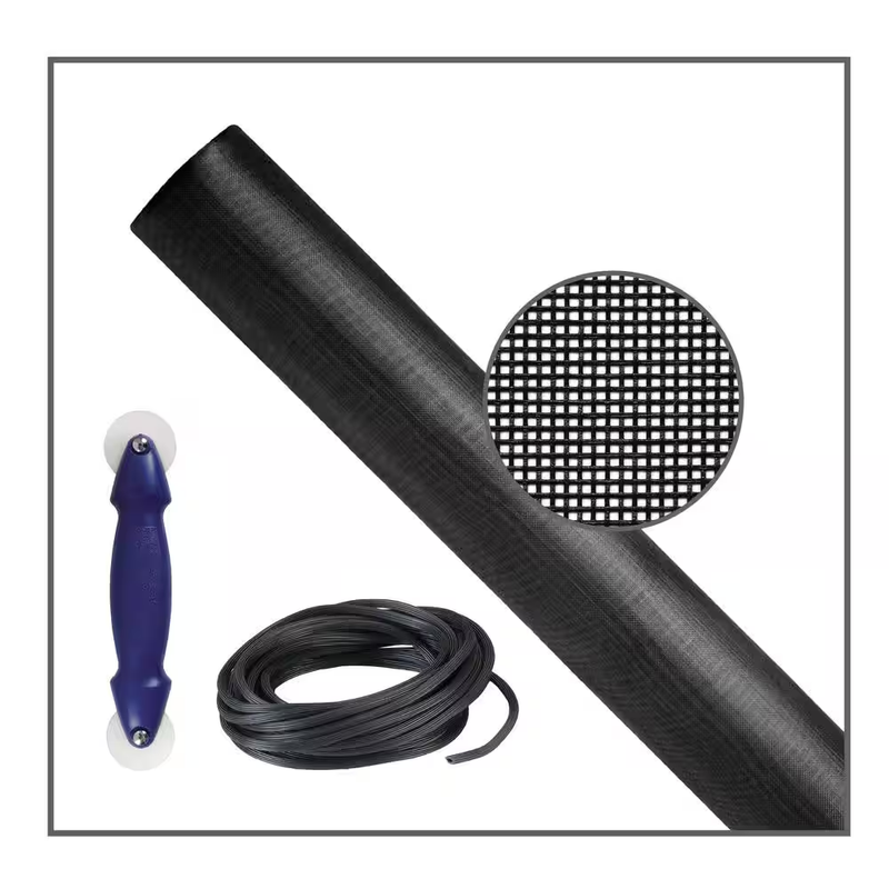 Fiberglass Window Screen Replacement Kit 36x84 Mesh Roll Spline Tool DIY Repair