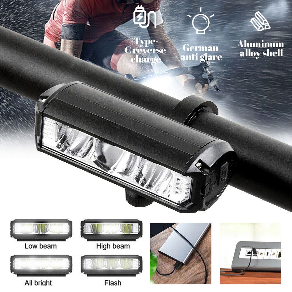 1000LM Bike Bicycle Light USB LED Rechargeable Aluminum MTB 