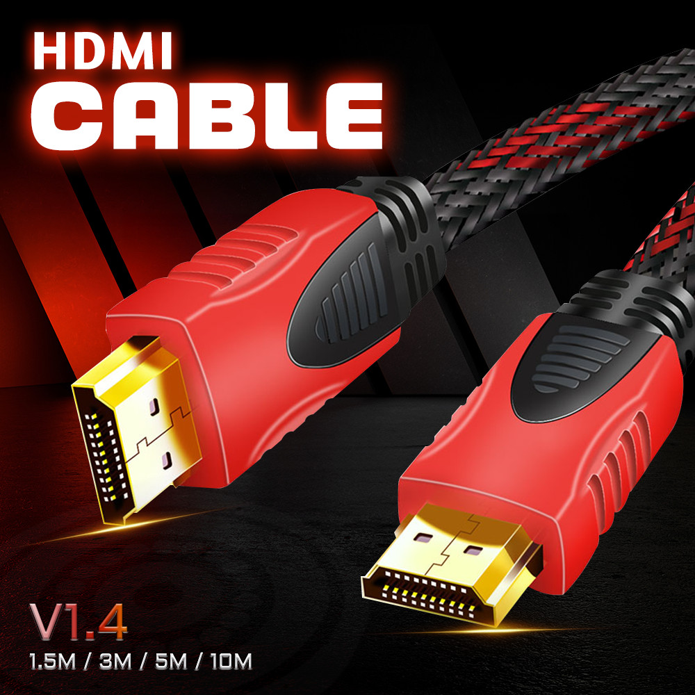 Premium Nylon Braided HDMI Cable Ultra High Speed HD Cord 1080P Xbox 360 PS3 PS4