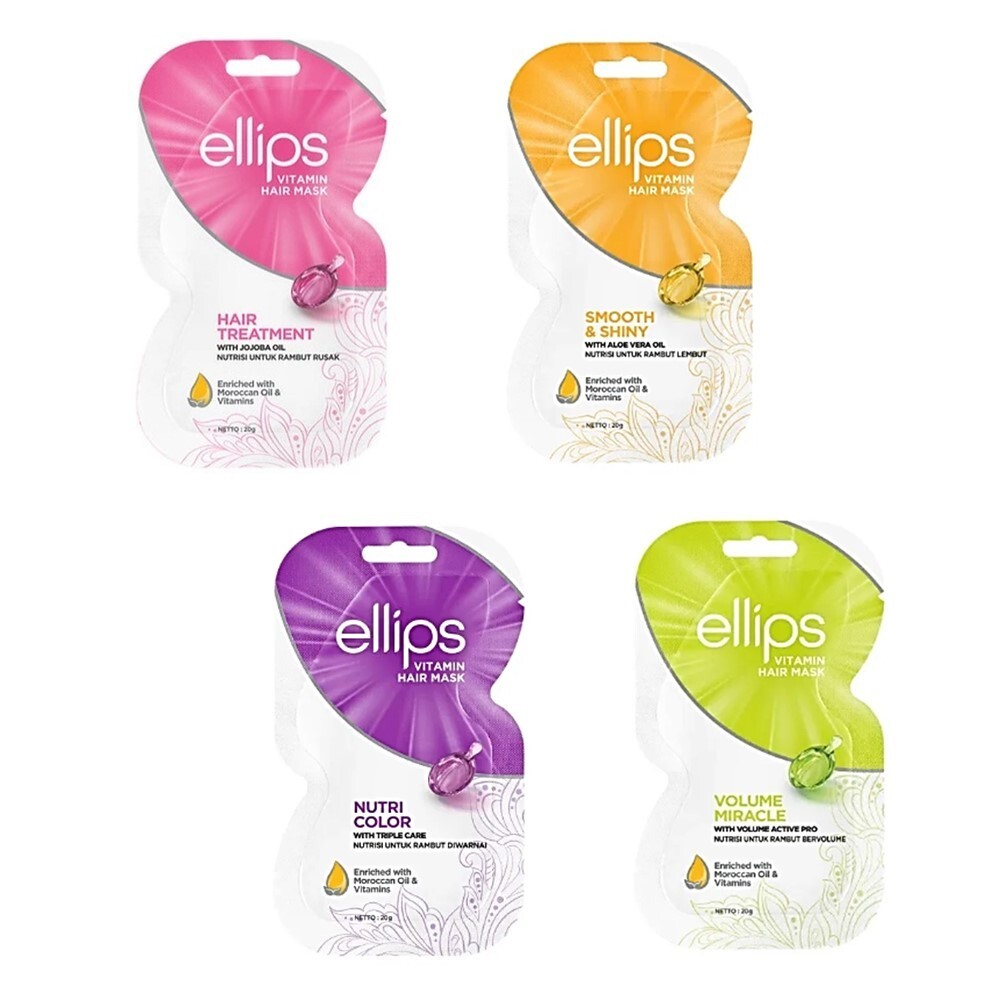 ellips ヘアマスク120g 6個セット　新品　未開封 ellips, Hair Mask, 20g, All Color Set, Pink + Yellow +