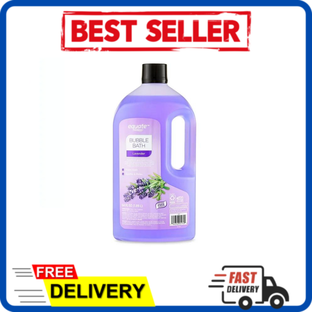Equate Bubble Bath, for Adult, Senior and Teens, Lavender, 64 fl oz NE