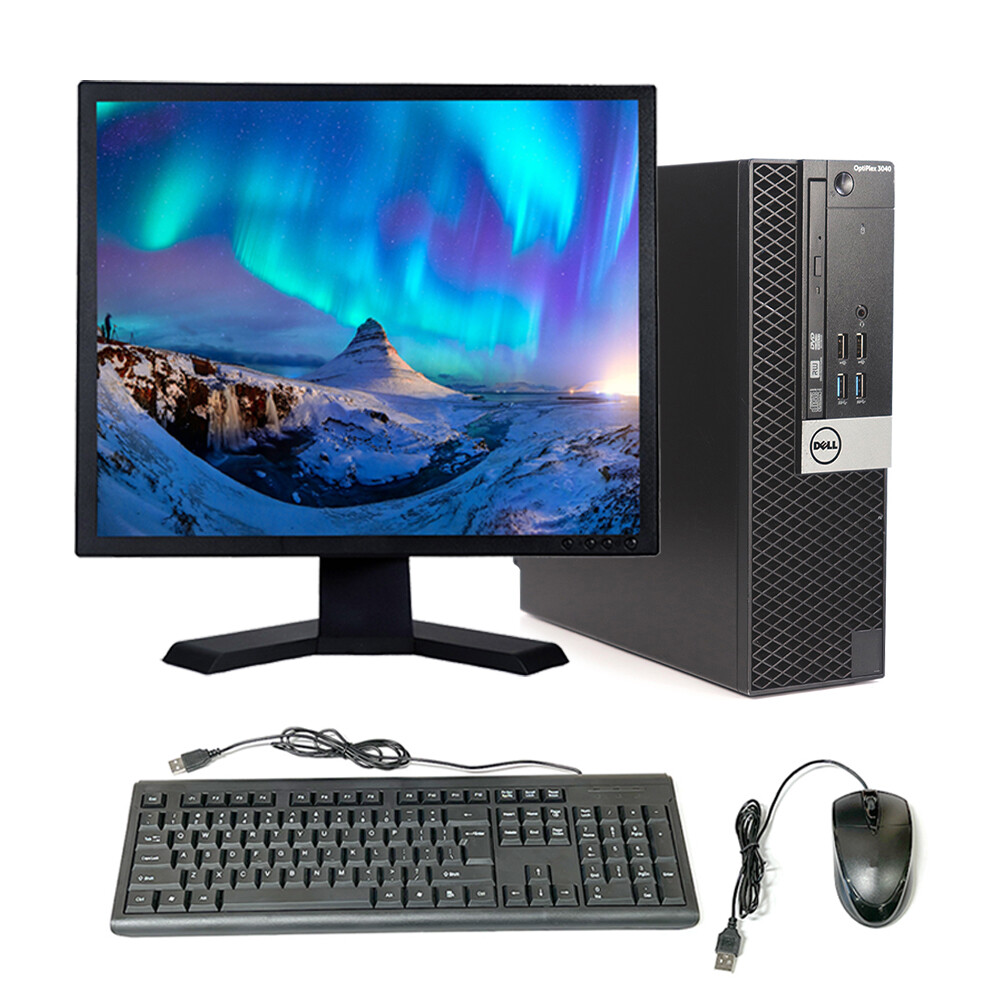 Dell i5 Desktop Computer 8GB RAM 256GB SSD 19in LCD Windows