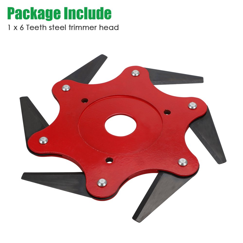 Steel Trimmer Head,  6 Teeth Razor Trimmer Head, Universal Weed Eater Blades Tri