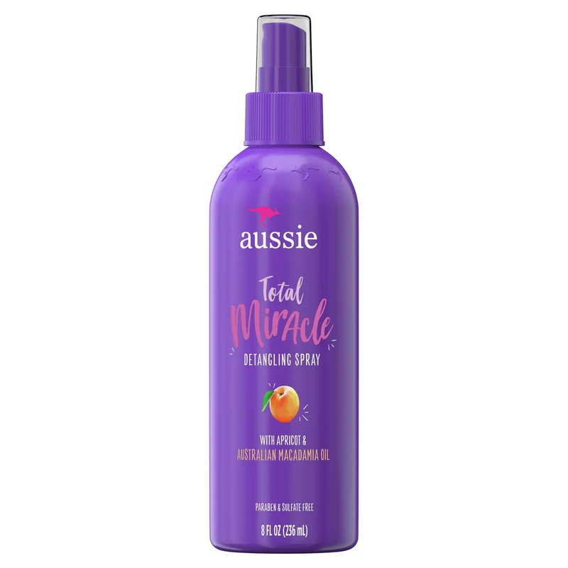 Aussie Total Miracle Detangling Spray, Paraben Free & Sulfates Free - 8 fl oz