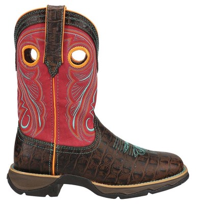 

Durango Lady Rebel Western Ковбойские женские повседневные ботинки с квадратным носком Размер 6 M DRD03, Brown;red, Durango Lady Rebel Western Square Toe Cowboy