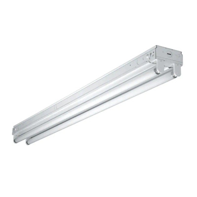 White Fluorescent Strip Tube Light Fixture 4 Ft. Ceiling Shop Garage 40-Watt 2