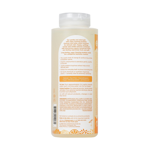 Honest Bubble Bath, Sweet Orange Vanilla, 12 Ounce