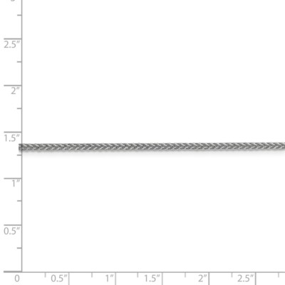 Pre-owned Superdealsforeverything Real 14kt White Gold 2mm Semi-solid 3-wire Wheat Chain; 16 Inch, Lobster Clasp