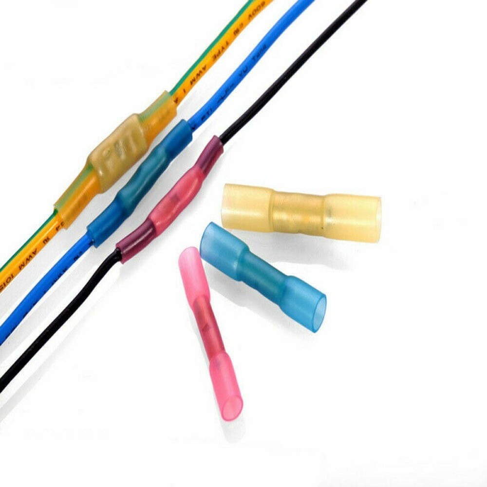 100PCS Heat Shrink Butt Connector Electric Wire Solder Sleeve Crimp Terminal Kit eBay