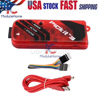 PICkit3 Microchip Original MPLAB PICkit 3 PIC In-Circuit Debugger Programmer USA