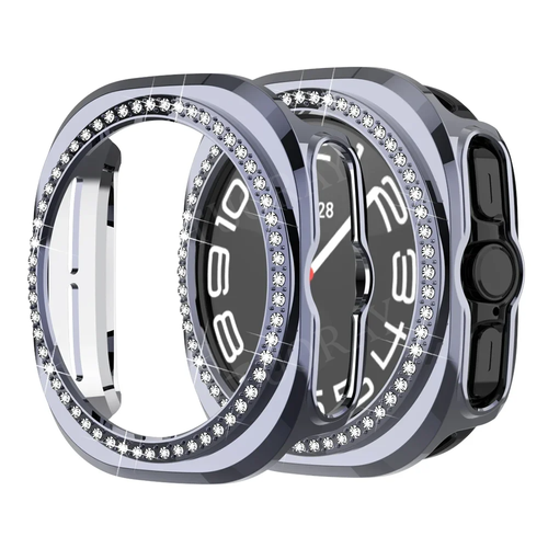 For Samsung Galaxy Watch Ultra 47mm Diamond Bling PC Case Cover Screen Protector