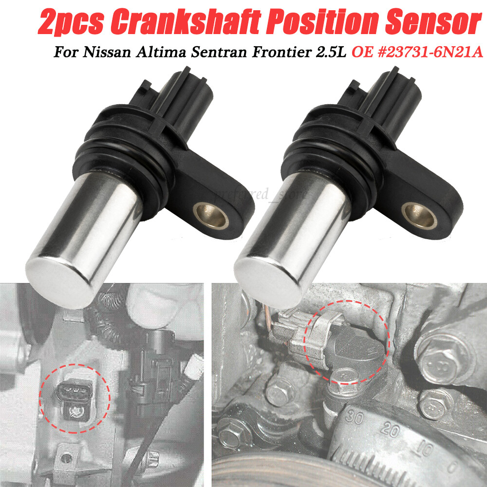 2Pcs Camshaft Crankshaft Position Sensor For Nissan For