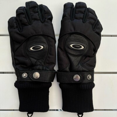 Oakley Goatskin Leather Water Resistant Winter Ski Snowboard Gloves   sz Medium