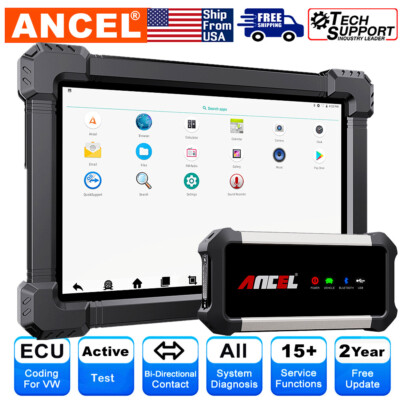 ANCEL X7 Bluetooth OBD2 Scanner Bi-directional Scan Tool Full System Diagnostic 