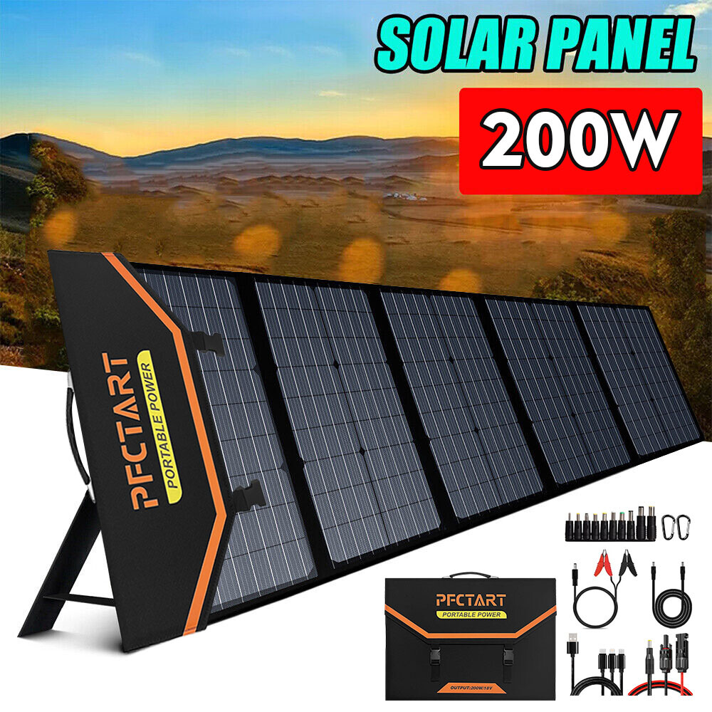 40W 60W 200Watt Solar Panel Kit Portable Battery Charger  Home Outdoor RV Marine