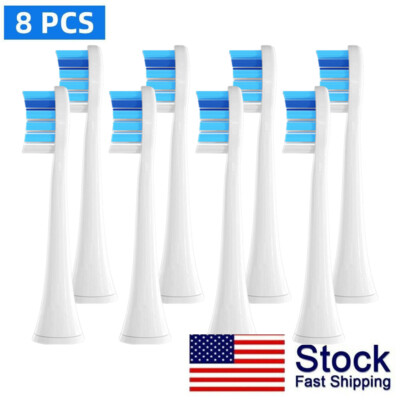 8X Replacement Toothbrush Heads with Cap Compatible for HX6015 HX6231