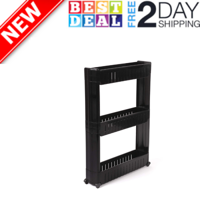 3tier Slide Out Storage Tower Laundry Kitchen Slim Slide Out
