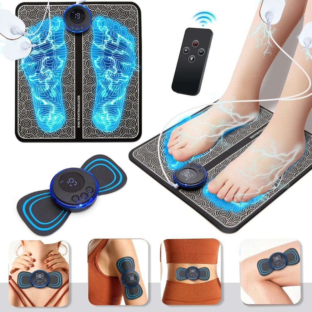 EMS Foot Massager Electric Deep Reshaping Kneading Muscle Leg Pain ...